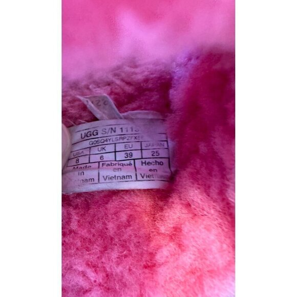 UGG Fluffita Taffy Pink Open-‎ Toe Sandals Women size 8 - Picture 8 of 12